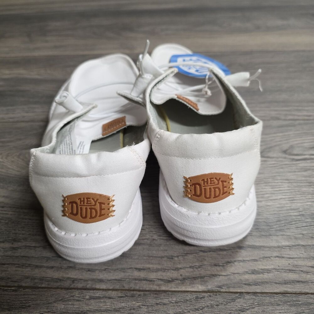Hey Dude Wendy Stretch Canvas White New Women's 7 - Picture 2 of 7